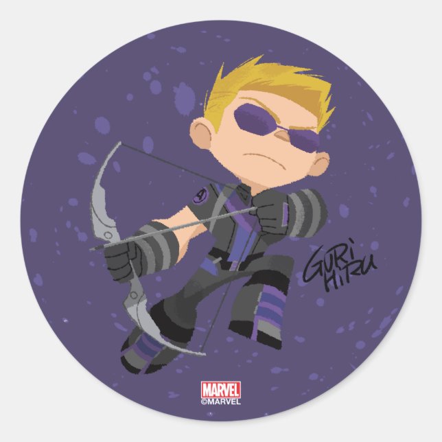 Guri Hiru Hawkeye Classic Round Sticker (Front)