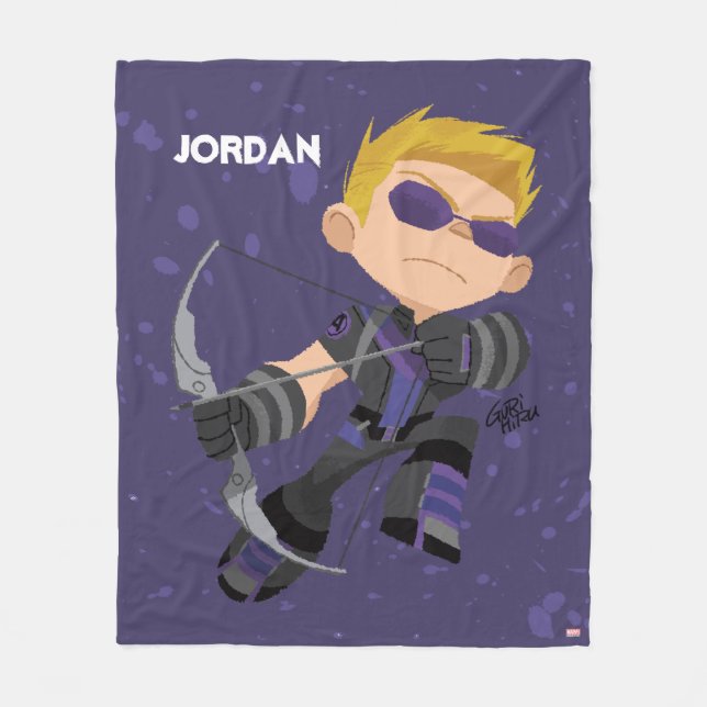 Guri Hiru Hawkeye Fleece Blanket (Front)
