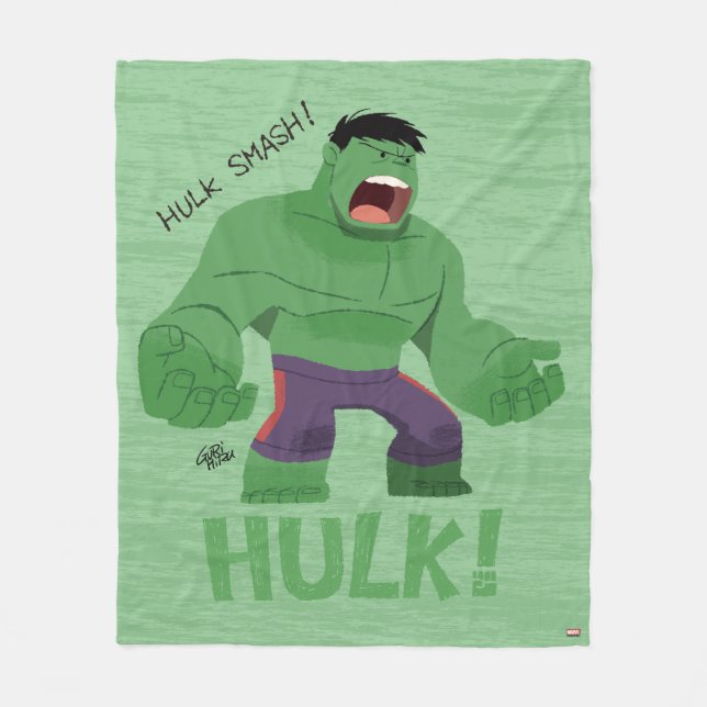 Guri Hiru Hulk Fleece Blanket (Front)