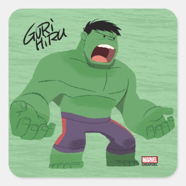 Guri Hiru Hulk Square Sticker (Front)