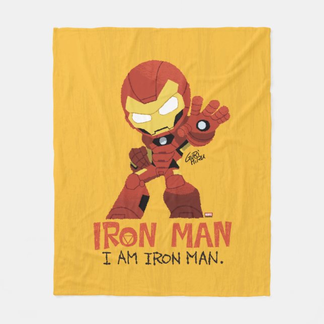 Guri Hiru Iron Man Fleece Blanket (Front)