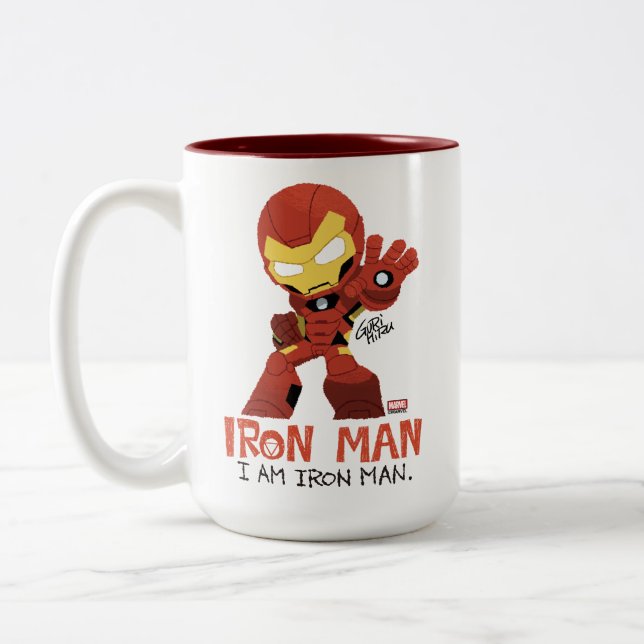 Guri Hiru Iron Man Two-Tone Coffee Mug (Left)
