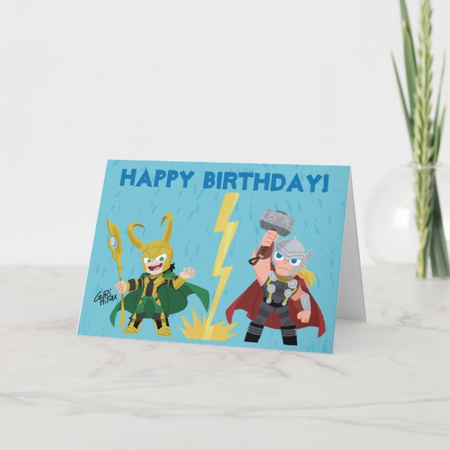 Guri Hiru Loki & Thor Card (Front)