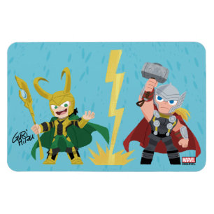 Guri Hiru Loki & Thor Magnet
