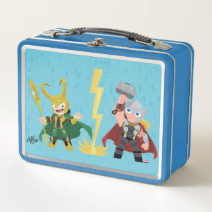 Guri Hiru Loki & Thor Metal Lunch Box