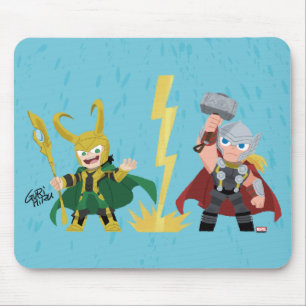 Guri Hiru Loki & Thor Mouse Pad