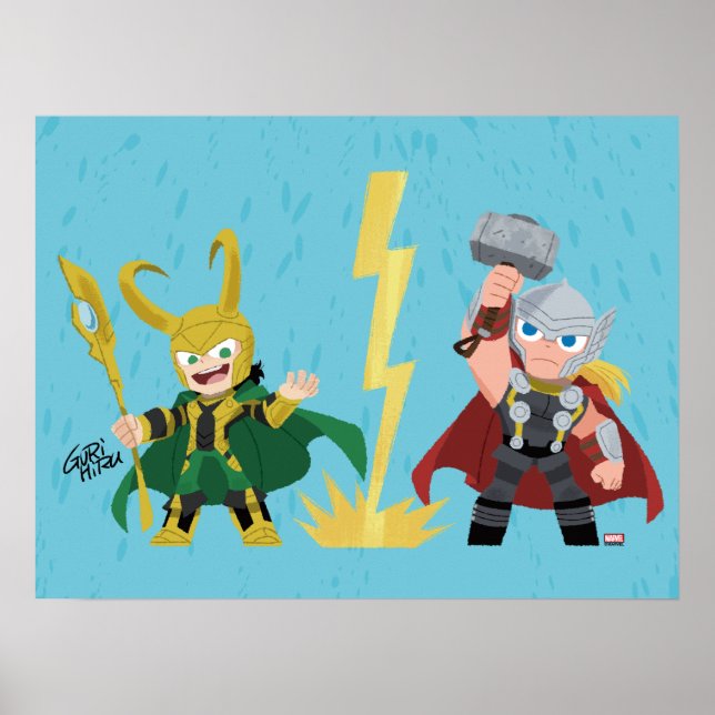 Guri Hiru Loki & Thor Poster (Front)