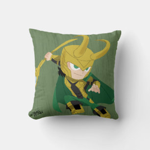 Guri Hiru Loki Throw Pillow