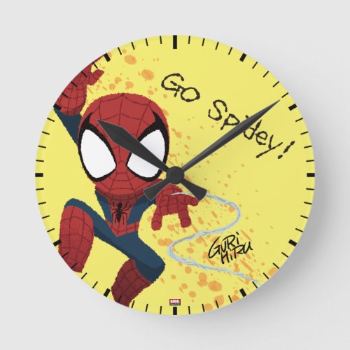 Guri Hiru Spider_Man Round Clock