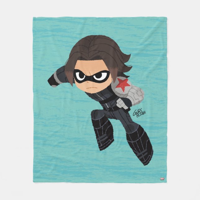 Guri Hiru Winter Soldier Fleece Blanket (Front)