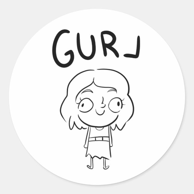 Gurl Classic Round Sticker (Front)