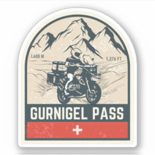 Gurnigel Pass swiss–alps motorcycle tour Sticker