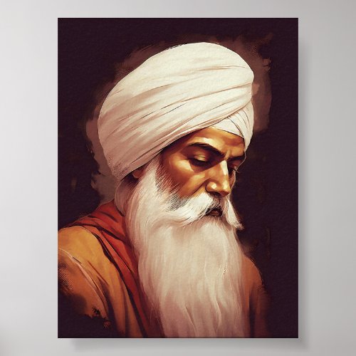 Gurū Nānak Profile Portrait _ Sikh Poster