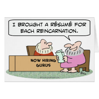 guru resume for each reincarnation cards