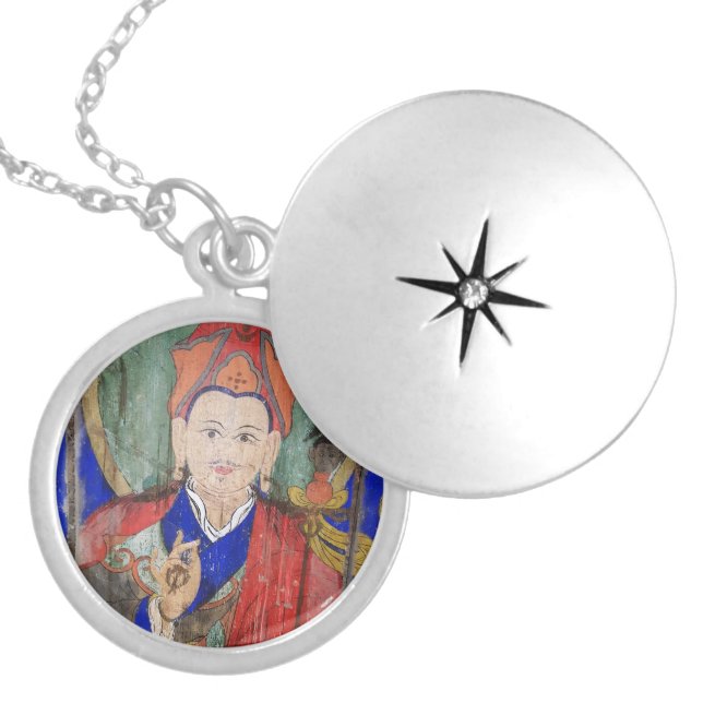 Guru Rinpoche, Buddha, The Himalayas - Nepal Locket Necklace (Front)