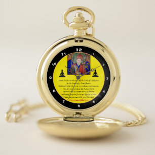 Guru Rinpoche & Seven Line Prayer /Padmasambhava   Pocket Watch
