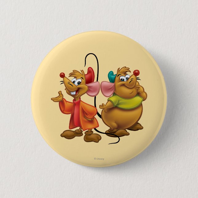 Gus and Jaq Pinback Button (Front)