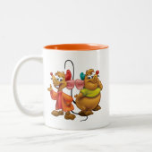 Gus and Jaq Two-Tone Coffee Mug (Left)