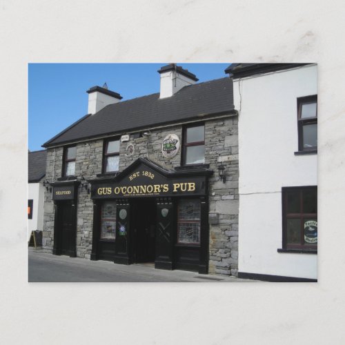 Gus OConnors Pub in Doolin Ireland Postcard