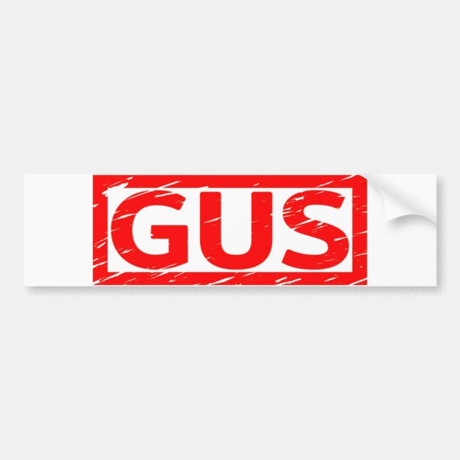 Gus Stamp Bumper Sticker (Front)