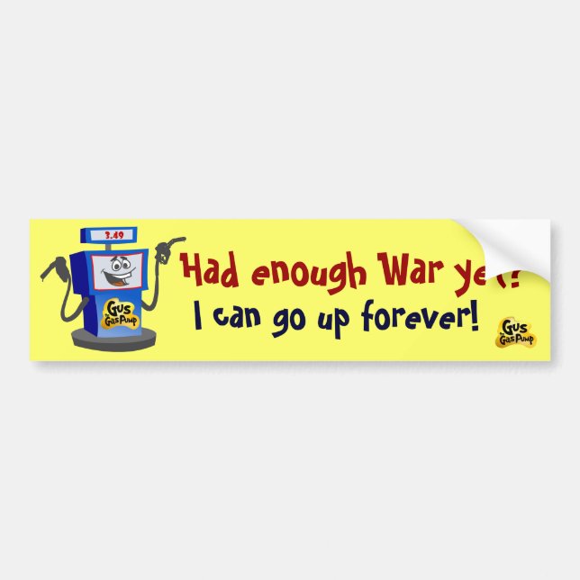 Gus The Gas Pump Bumper Sticker (Front)