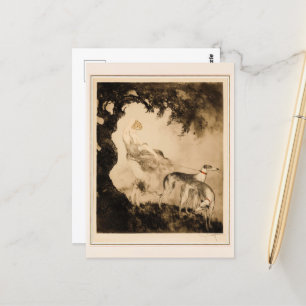 Gust of Wind by Louis Icart Postcard