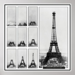 Gustav Eiffel&#39;s Tower Under Construction Poster