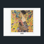 Gustav Klimt #22 - Fine Art Postcard<br><div class="desc">Gustav Klimt - Lady With Fan. Art & signature postcard #22 by The Zedign House. For more images & designs from Gustav Klimt - Paintings & Drawings,  visit https://books.zedign.com/zas/166.html</div>