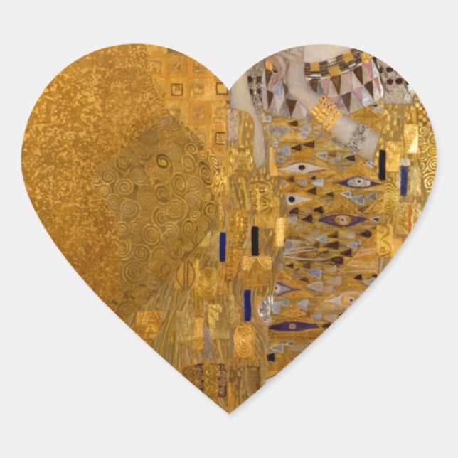 Gustav Klimt - Adele Bloch-Bauer I. Heart Sticker (Front)