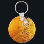 Gustav Klimt Adele Bloch-Bauer Vintage Art Nouveau Keychain<br><div class="desc">Gustav Klimt Portrait Of Adele Bloch-Bauer I Art Nouveau Painting Portrait of Adele Bloch-Bauer I is a 1907 painting by Gustav Klimt. The first of two portraits Klimt painted of Bloch-Bauer, it has been referred to as the final and most fully representative work of his golden phase. This painting, which...</div>
