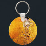 Gustav Klimt Adele Bloch-Bauer Vintage Art Nouveau Keychain<br><div class="desc">Gustav Klimt Portrait Of Adele Bloch-Bauer I Art Nouveau Painting Portrait of Adele Bloch-Bauer I is a 1907 painting by Gustav Klimt. The first of two portraits Klimt painted of Bloch-Bauer, it has been referred to as the final and most fully representative work of his golden phase. This painting, which...</div>