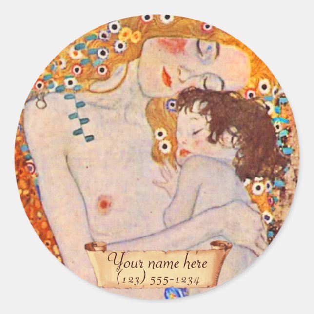 Gustav Klimt Ages of Woman Bookplate (Front)