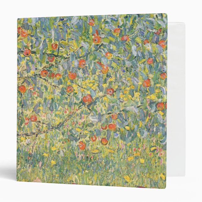 Gustav Klimt Apple Tree 3 Ring Binder (Front/Inside)