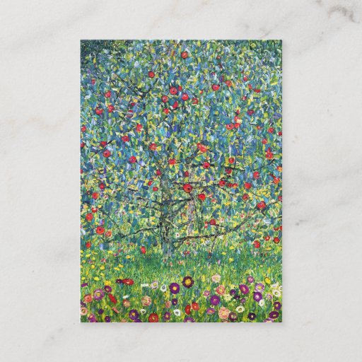 Customizable Gustav Klimt: Apple Tree Business Card