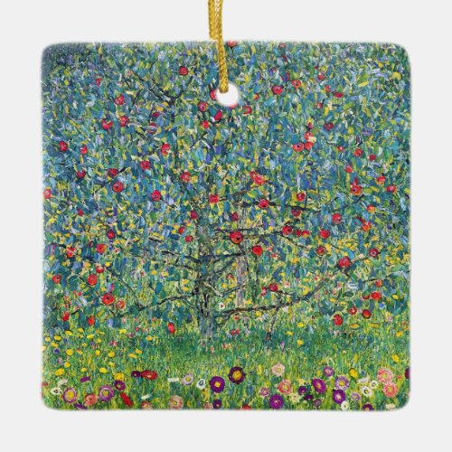 Gustav Klimt _ Apple Tree Ceramic Ornament