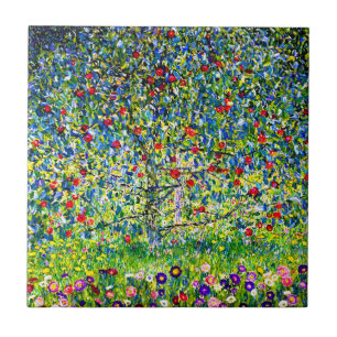 Gustav Klimt Apple Tree Ceramic Tile