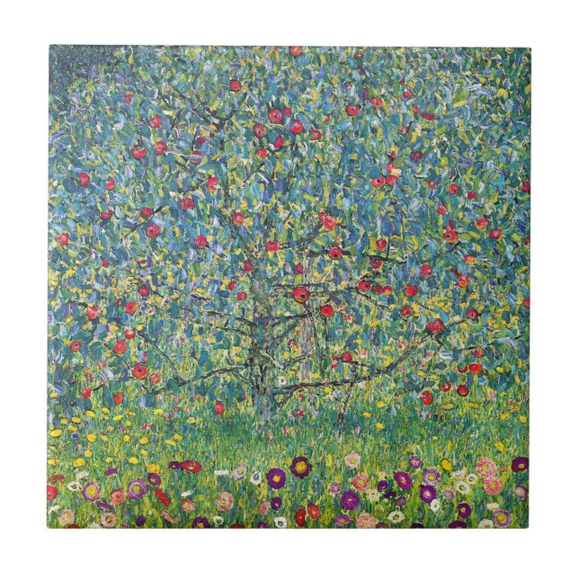 Gustav Klimt - Apple Tree Ceramic Tile (Front)
