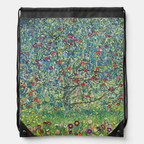 Gustav Klimt _ Apple Tree Drawstring Bag