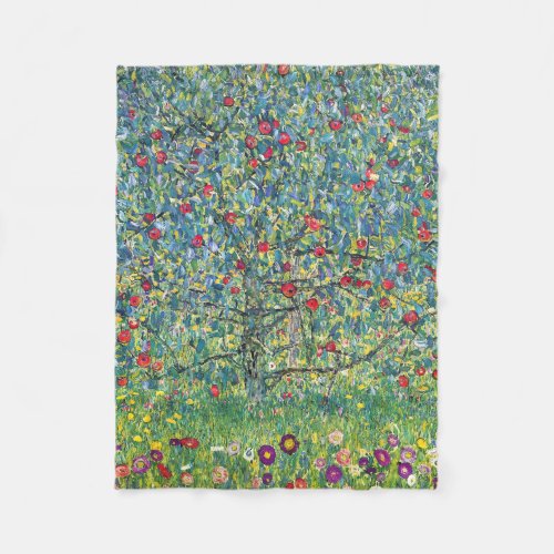 Gustav Klimt _ Apple Tree Fleece Blanket
