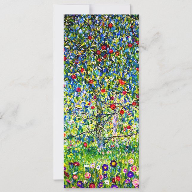 Gustav Klimt Apple Tree Invitation (Front)
