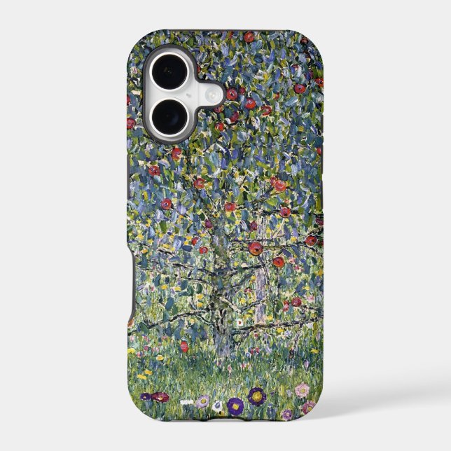 Gustav Klimt Apple Tree Iphone Case (Back)