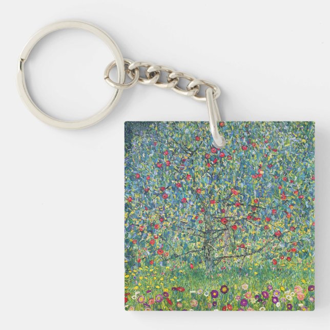 Gustav Klimt - Apple Tree Keychain (Front)