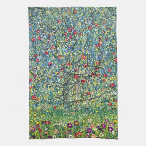 Gustav Klimt _ Apple Tree Kitchen Towel
