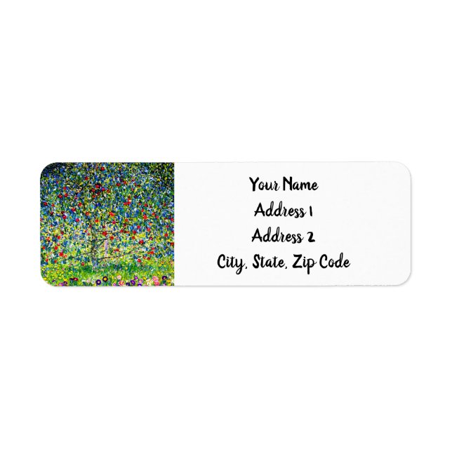 Gustav Klimt Apple Tree Label (Front)