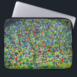 Gustav Klimt Apple Tree Laptop Sleeve<br><div class="desc">Laptop Sleeve featuring Gustav Klimt’s painting Apple Tree,  I (1912). A colorful red apple tree stands in a green field of purple,  pink,  yellow,  and white flowers. A perfect gift for fans of Art Nouveau and Austrian art.</div>