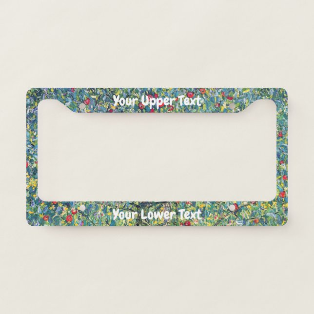 Gustav Klimt - Apple Tree License Plate Frame (Front)