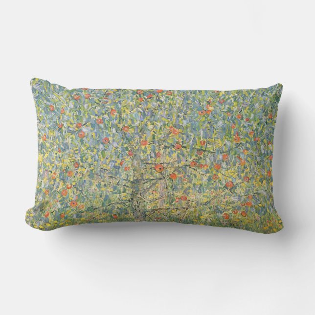 Gustav Klimt Apple Tree Lumbar Pillow (Front)