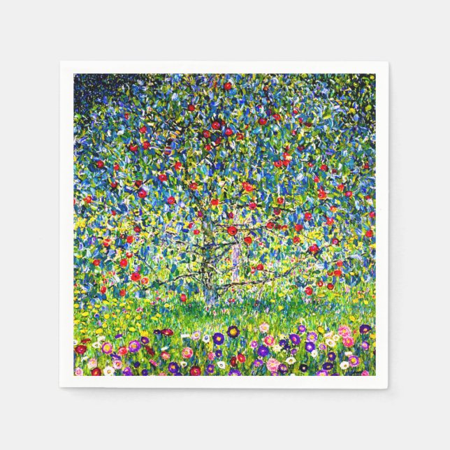 Gustav Klimt Apple Tree Napkins (Front)