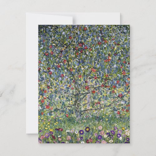 Gustav Klimt Apple Tree Note Card