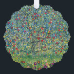 Gustav Klimt - Apple Tree Ornament Card<br><div class="desc">Apple Tree I - Gustav Klimt,  Oil on Canvas,  1907</div>